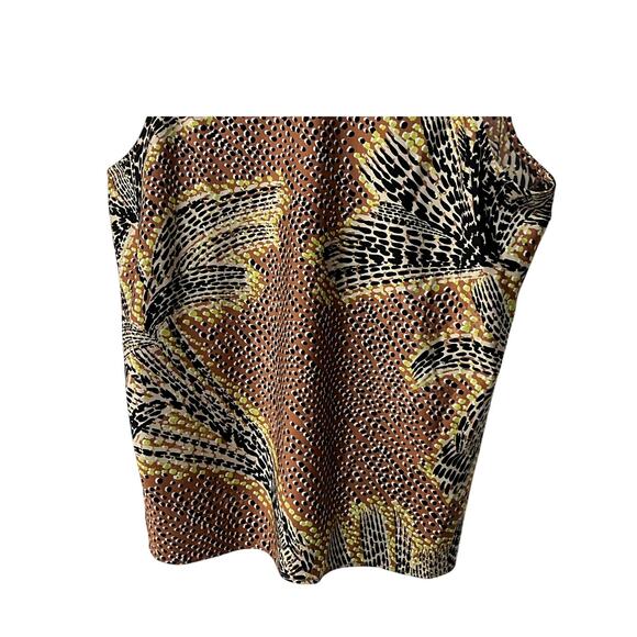 NIC+ZOE COMPANY TOP WOMENS SIZE LARGE DOTTY PALMS TANK BROWN NEW - Picture 6 of 13